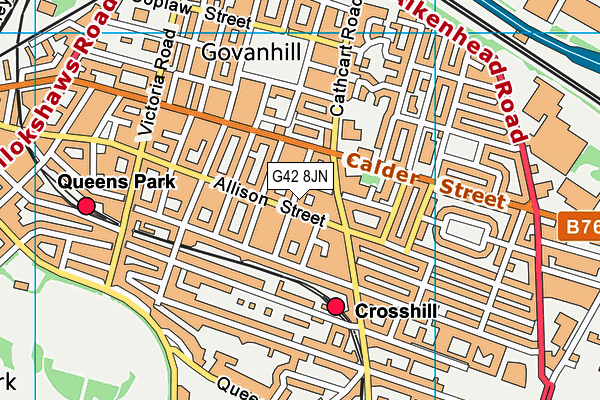 G42 8JN map - OS VectorMap District (Ordnance Survey) G42 8JN map - OS VectorMap District (Ordnance Survey)