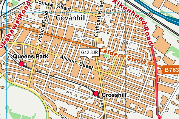 G42 8JR map - OS VectorMap District (Ordnance Survey) G42 8JR map - OS VectorMap District (Ordnance Survey)