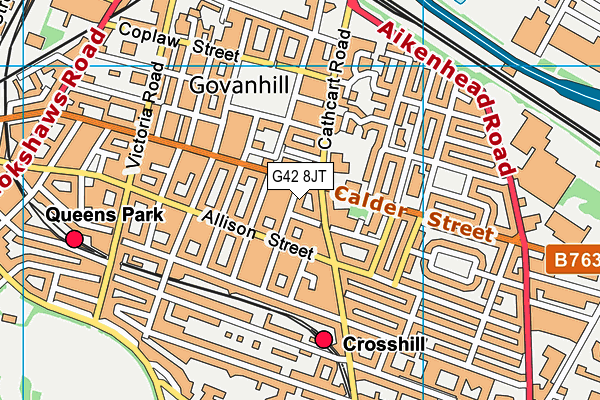 G42 8JT map - OS VectorMap District (Ordnance Survey) G42 8JT map - OS VectorMap District (Ordnance Survey)