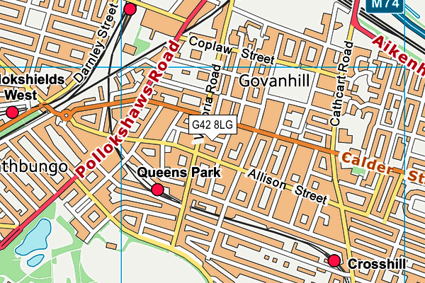 G42 8LG map - OS VectorMap District (Ordnance Survey) G42 8LG map - OS VectorMap District (Ordnance Survey)