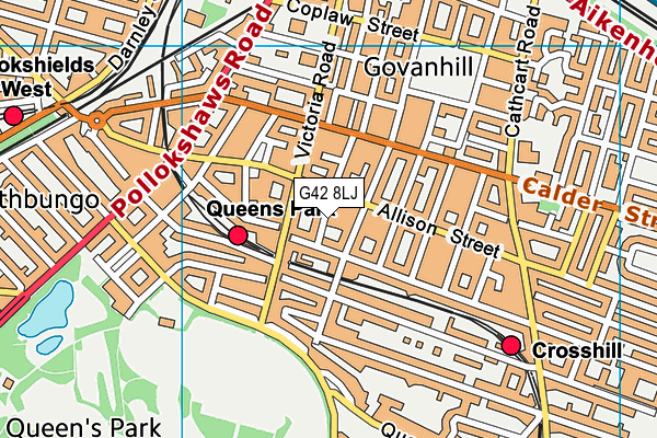 G42 8LJ map - OS VectorMap District (Ordnance Survey) G42 8LJ map - OS VectorMap District (Ordnance Survey)