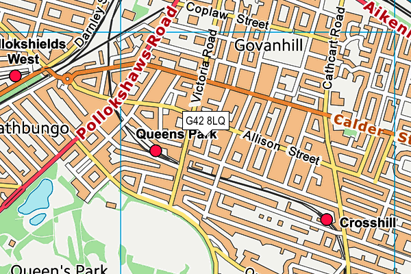G42 8LQ map - OS VectorMap District (Ordnance Survey) G42 8LQ map - OS VectorMap District (Ordnance Survey)