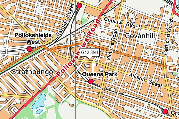 G42 8NJ map - OS VectorMap District (Ordnance Survey) G42 8NJ map - OS VectorMap District (Ordnance Survey)