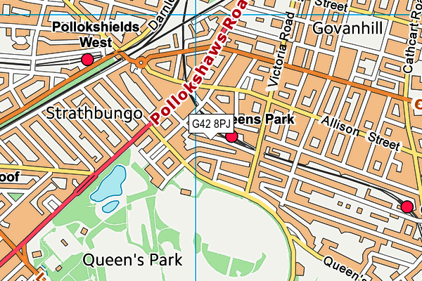 G42 8PJ map - OS VectorMap District (Ordnance Survey) G42 8PJ map - OS VectorMap District (Ordnance Survey)