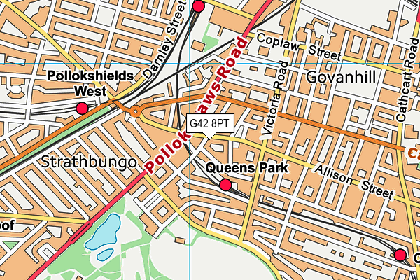 G42 8PT map - OS VectorMap District (Ordnance Survey) G42 8PT map - OS VectorMap District (Ordnance Survey)