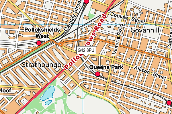 G42 8PU map - OS VectorMap District (Ordnance Survey) G42 8PU map - OS VectorMap District (Ordnance Survey)