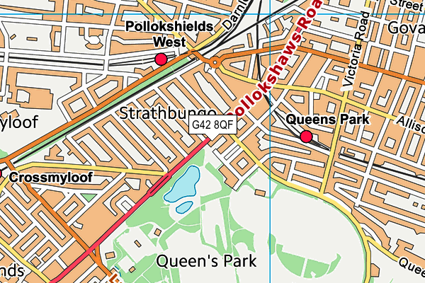 G42 8QF map - OS VectorMap District (Ordnance Survey) G42 8QF map - OS VectorMap District (Ordnance Survey)