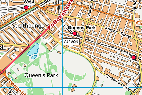 G42 8QN map - OS VectorMap District (Ordnance Survey) G42 8QN map - OS VectorMap District (Ordnance Survey)