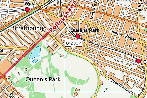 G42 8QP map - OS VectorMap District (Ordnance Survey) G42 8QP map - OS VectorMap District (Ordnance Survey)