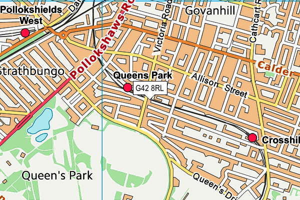 G42 8RL map - OS VectorMap District (Ordnance Survey) G42 8RL map - OS VectorMap District (Ordnance Survey)
