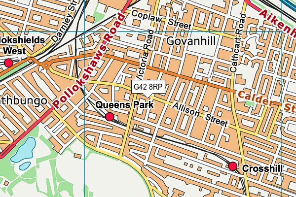 G42 8RP map - OS VectorMap District (Ordnance Survey)