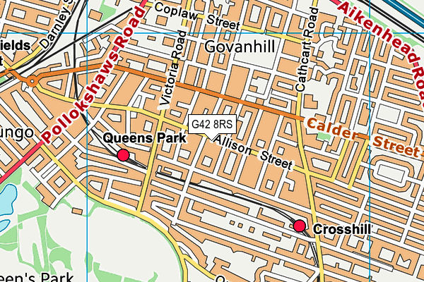 G42 8RS map - OS VectorMap District (Ordnance Survey) G42 8RS map - OS VectorMap District (Ordnance Survey)