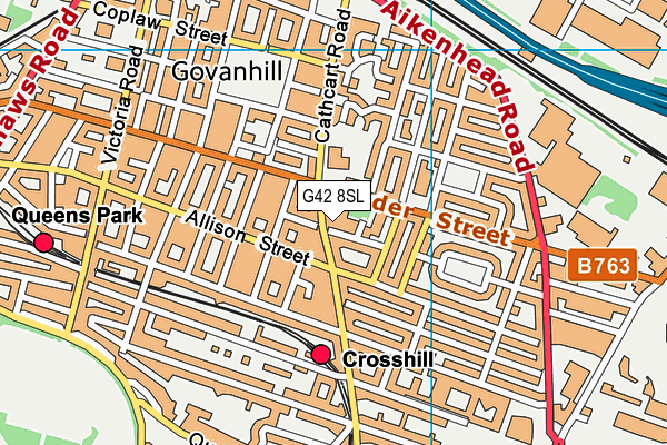 G42 8SL map - OS VectorMap District (Ordnance Survey) G42 8SL map - OS VectorMap District (Ordnance Survey)