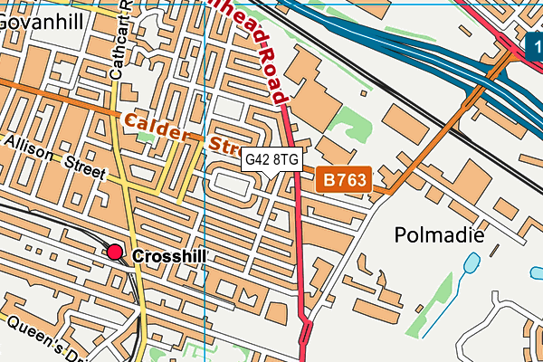 G42 8TG map - OS VectorMap District (Ordnance Survey) G42 8TG map - OS VectorMap District (Ordnance Survey)