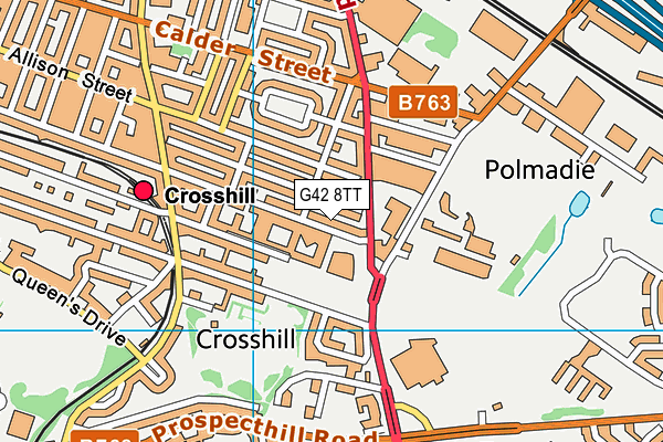 G42 8TT map - OS VectorMap District (Ordnance Survey) G42 8TT map - OS VectorMap District (Ordnance Survey)