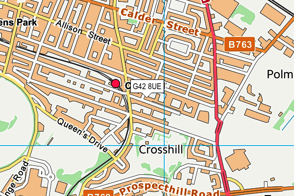 G42 8UE map - OS VectorMap District (Ordnance Survey) G42 8UE map - OS VectorMap District (Ordnance Survey)
