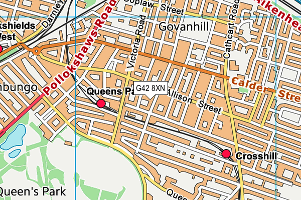 G42 8XN map - OS VectorMap District (Ordnance Survey) G42 8XN map - OS VectorMap District (Ordnance Survey)