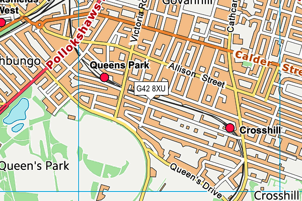 G42 8XU map - OS VectorMap District (Ordnance Survey) G42 8XU map - OS VectorMap District (Ordnance Survey)