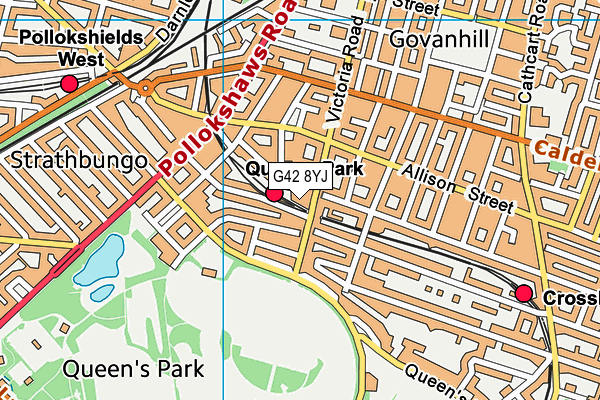 G42 8YJ map - OS VectorMap District (Ordnance Survey) G42 8YJ map - OS VectorMap District (Ordnance Survey)