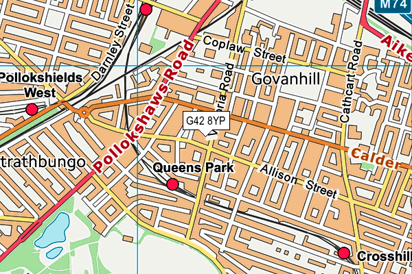 G42 8YP map - OS VectorMap District (Ordnance Survey) G42 8YP map - OS VectorMap District (Ordnance Survey)
