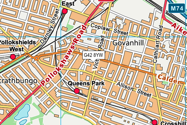 G42 8YW map - OS VectorMap District (Ordnance Survey) G42 8YW map - OS VectorMap District (Ordnance Survey)