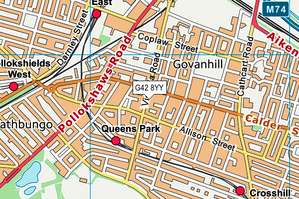 G42 8YY map - OS VectorMap District (Ordnance Survey) G42 8YY map - OS VectorMap District (Ordnance Survey)