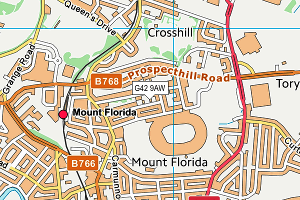 G42 9AW map - OS VectorMap District (Ordnance Survey) G42 9AW map - OS VectorMap District (Ordnance Survey)