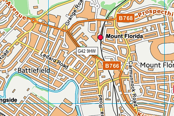 G42 9HW map - OS VectorMap District (Ordnance Survey)