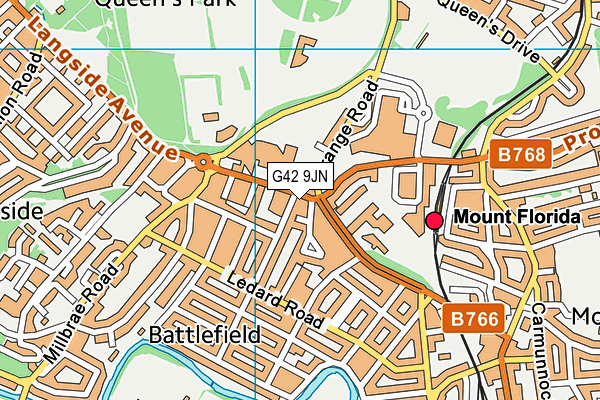 G42 9JN map - OS VectorMap District (Ordnance Survey) G42 9JN map - OS VectorMap District (Ordnance Survey)
