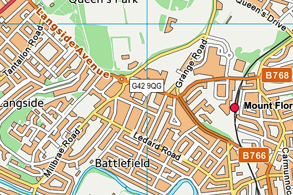 G42 9QG map - OS VectorMap District (Ordnance Survey) G42 9QG map - OS VectorMap District (Ordnance Survey)