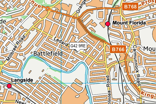 G42 9RE map - OS VectorMap District (Ordnance Survey) G42 9RE map - OS VectorMap District (Ordnance Survey)