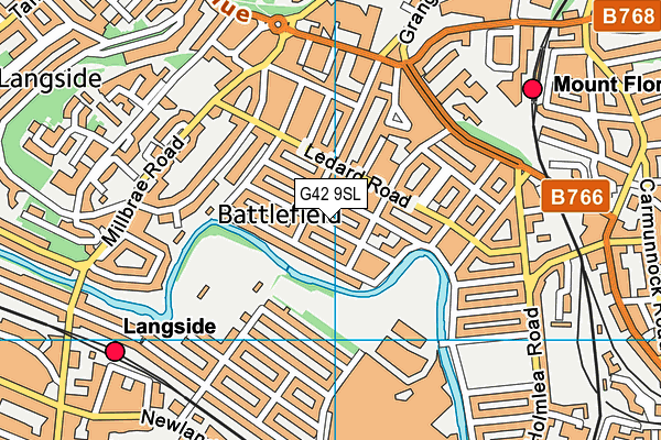 G42 9SL map - OS VectorMap District (Ordnance Survey)