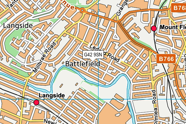 G42 9SN map - OS VectorMap District (Ordnance Survey)