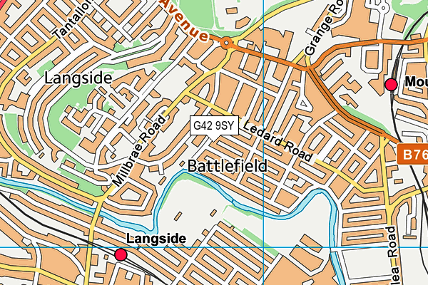 G42 9SY map - OS VectorMap District (Ordnance Survey) G42 9SY map - OS VectorMap District (Ordnance Survey)