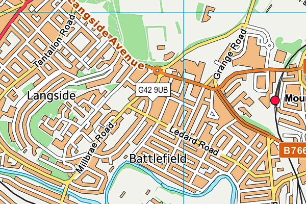 G42 9UB map - OS VectorMap District (Ordnance Survey)
