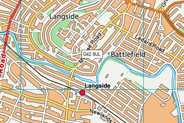 G42 9UL map - OS VectorMap District (Ordnance Survey) G42 9UL map - OS VectorMap District (Ordnance Survey)