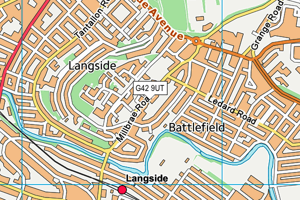 G42 9UT map - OS VectorMap District (Ordnance Survey)