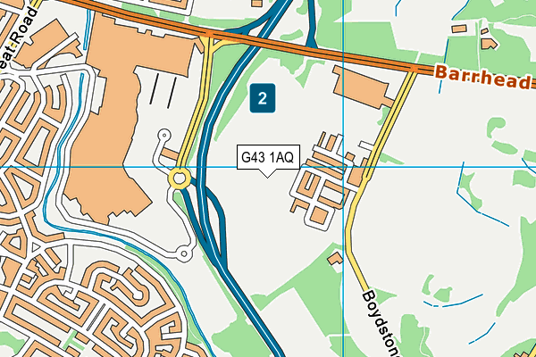 G43 1AQ map - OS VectorMap District (Ordnance Survey) G43 1AQ map - OS VectorMap District (Ordnance Survey)