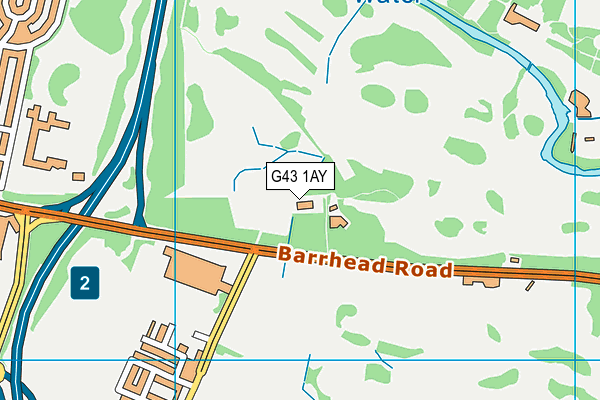 G43 1AY map - OS VectorMap District (Ordnance Survey)