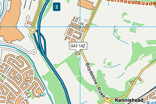 G43 1AZ map - OS VectorMap District (Ordnance Survey) G43 1AZ map - OS VectorMap District (Ordnance Survey)
