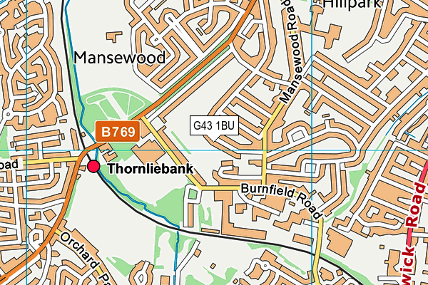 G43 1BU map - OS VectorMap District (Ordnance Survey) G43 1BU map - OS VectorMap District (Ordnance Survey)
