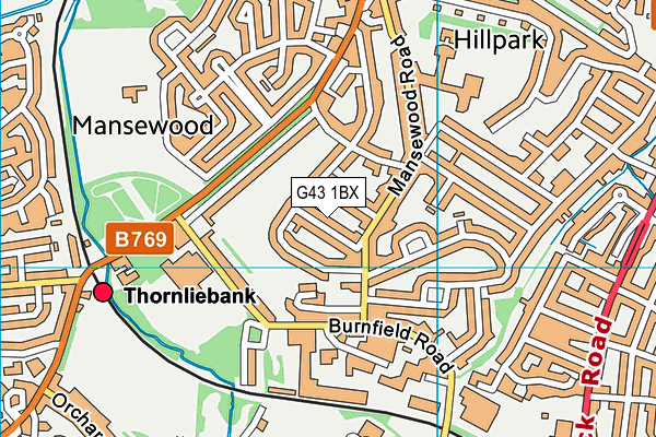 G43 1BX map - OS VectorMap District (Ordnance Survey) G43 1BX map - OS VectorMap District (Ordnance Survey)