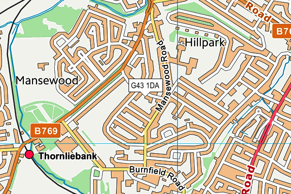 G43 1DA map - OS VectorMap District (Ordnance Survey) G43 1DA map - OS VectorMap District (Ordnance Survey)