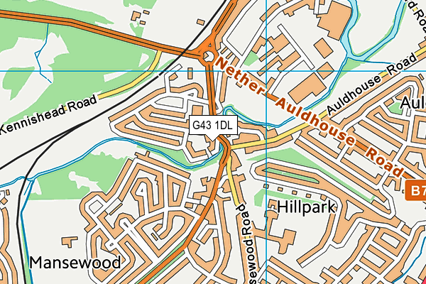 G43 1DL map - OS VectorMap District (Ordnance Survey) G43 1DL map - OS VectorMap District (Ordnance Survey)