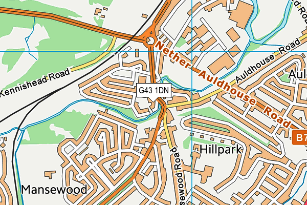 G43 1DN map - OS VectorMap District (Ordnance Survey) G43 1DN map - OS VectorMap District (Ordnance Survey)