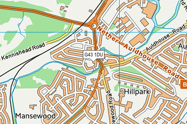G43 1DU map - OS VectorMap District (Ordnance Survey)