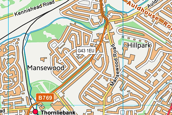 G43 1EU map - OS VectorMap District (Ordnance Survey) G43 1EU map - OS VectorMap District (Ordnance Survey)