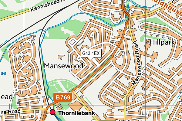 G43 1EX map - OS VectorMap District (Ordnance Survey) G43 1EX map - OS VectorMap District (Ordnance Survey)