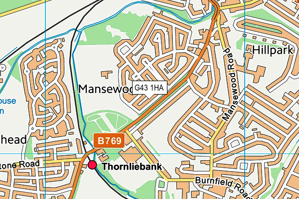 G43 1HA map - OS VectorMap District (Ordnance Survey) G43 1HA map - OS VectorMap District (Ordnance Survey)