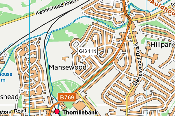 G43 1HN map - OS VectorMap District (Ordnance Survey) G43 1HN map - OS VectorMap District (Ordnance Survey)